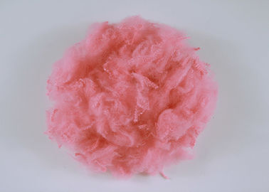 Merah Muda Berwarna 100% PSF Polyester Staple Fiber 2.5D * 65MM Dengan Pemintalan Yang Baik